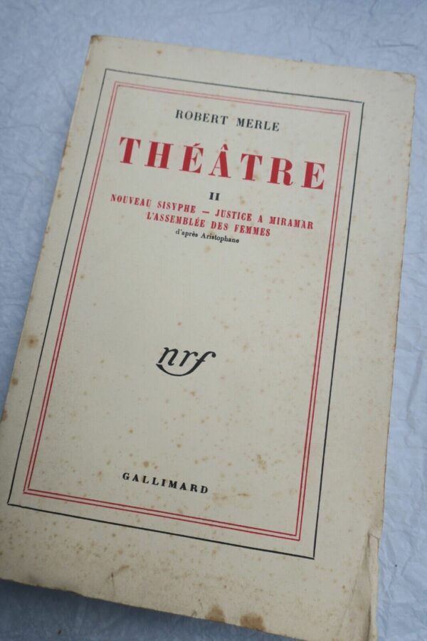 MERLE Robert. Théâtre. Tome II + dédicace – Image 3