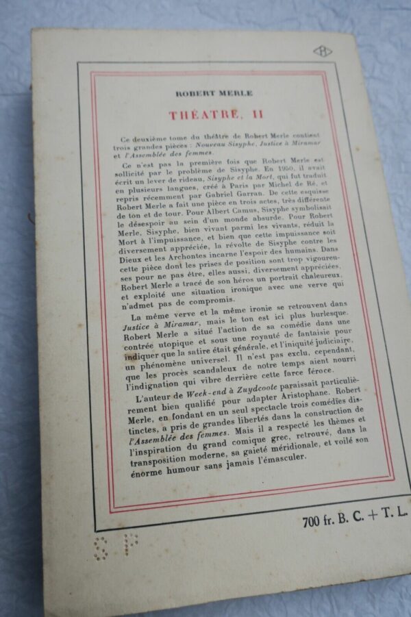 MERLE Robert. Théâtre. Tome II + dédicace – Image 4