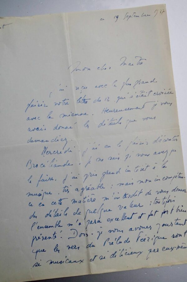 Maurice Druon ensemble de lettres autographes au poète Fernand Gregh 1937 – Image 3