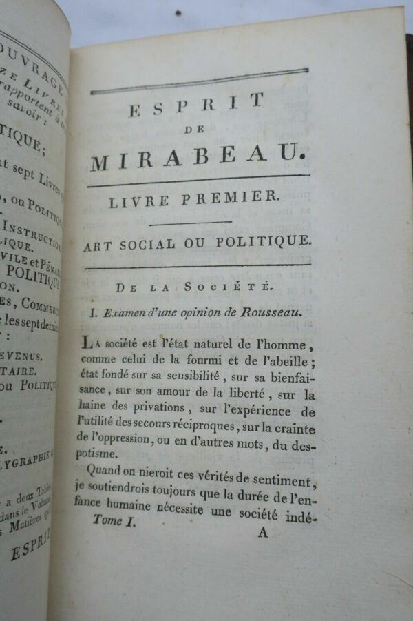 Mirabeau Esprit de Mirabeau ou manuel de l'homme d'état 1797 – Image 4