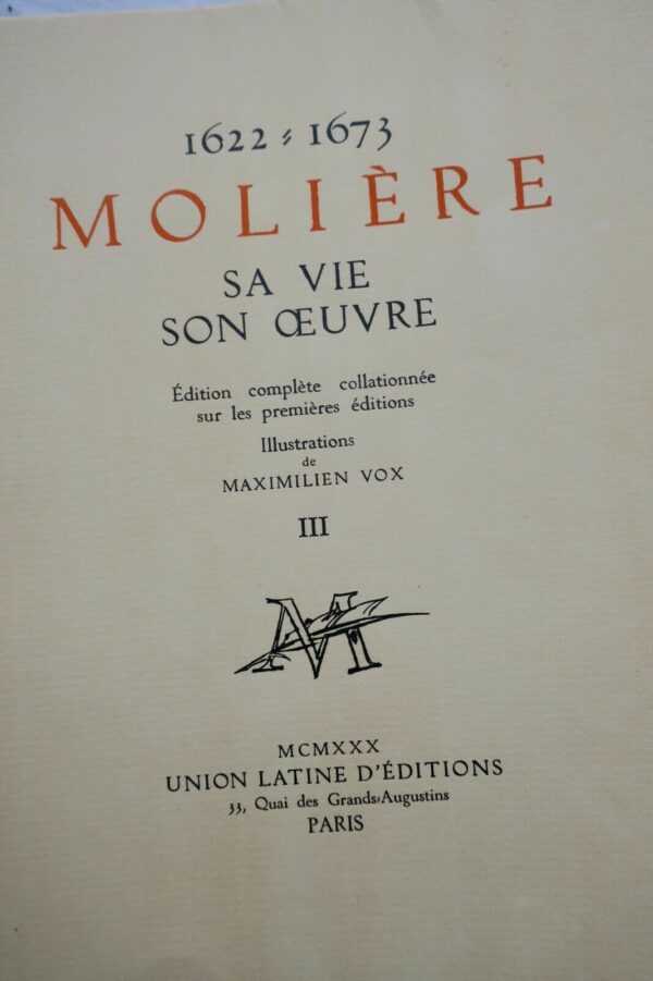 Molière 1622 - 1673. Sa vie, son oeuvre, illustré par Vox – Image 3