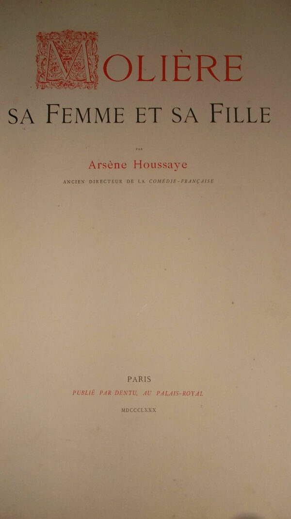 Molière sa femme et sa fille RICHEMENT ORNE HOUSSAYE (Arsène) – Image 4