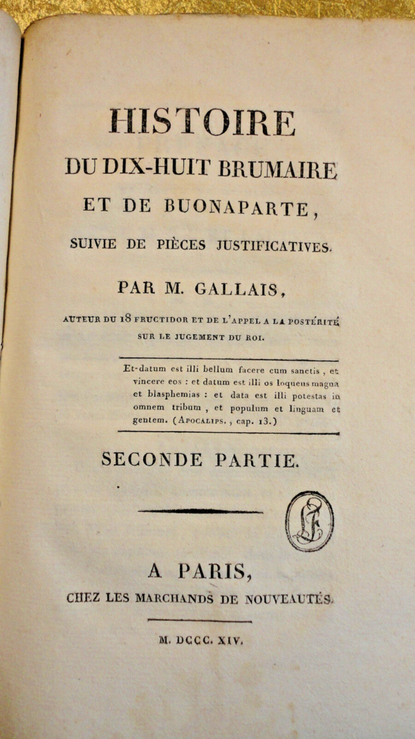 Napoléon Histoire du dix-huit brumaire et de Buonaparte   1814 – Image 5