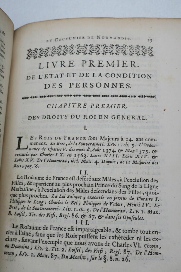 Normandie Principes généraux du droit.. coutumier de la province Normandie 1742 – Image 7