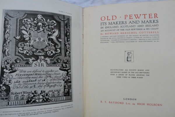 OLD PEWTER: ITS MAKERS AND MARKS IN ENGLAND, Scotland & Ireland 1929 – Image 11