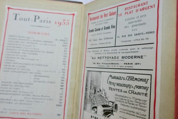 PARIS Tout-Paris. Annuaire de la Société Parisienne 1935 – Image 3