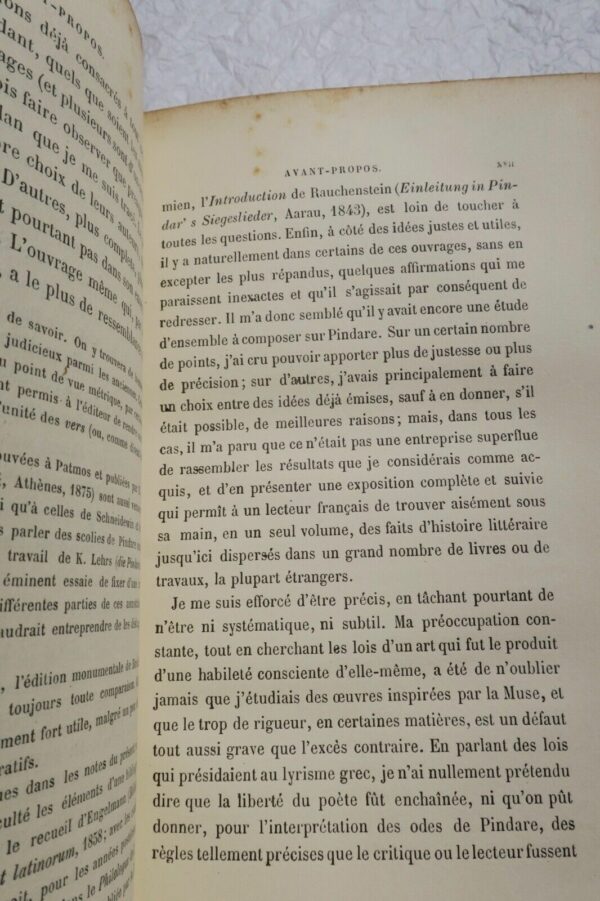 PINDARE La Poésie de Pindare et les lois du lyrisme grec 1886 – Image 8