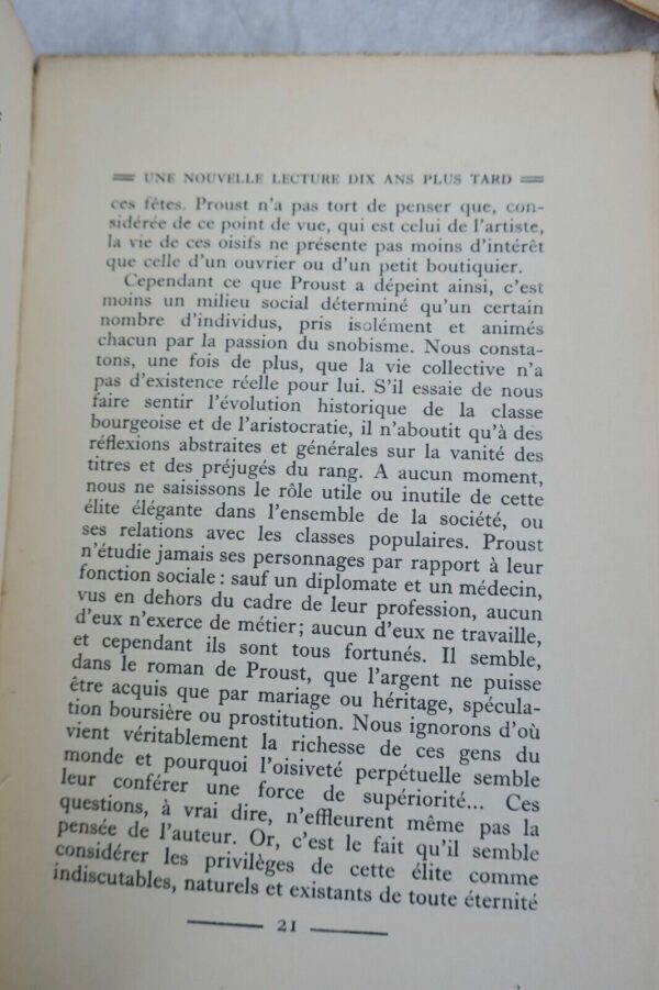 Proust nouvelle lecture de Marcel Proust dix ans plus tard... – Image 4