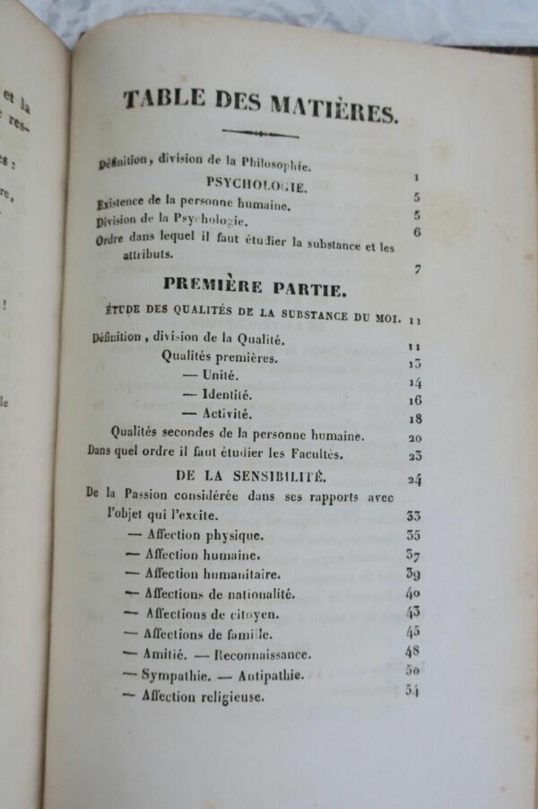 Psychologie Résumé de psychologie, par A. Tollemer 1838 – Image 11