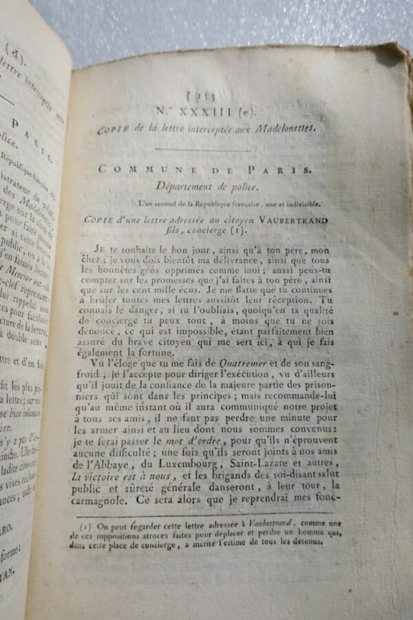 Robespierre Rapport fait au nom de la Commission chargée de l'examen 1794 – Image 11