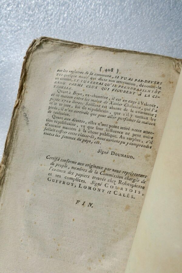 Robespierre Rapport fait au nom de la Commission chargée de l'examen 1794 – Image 12