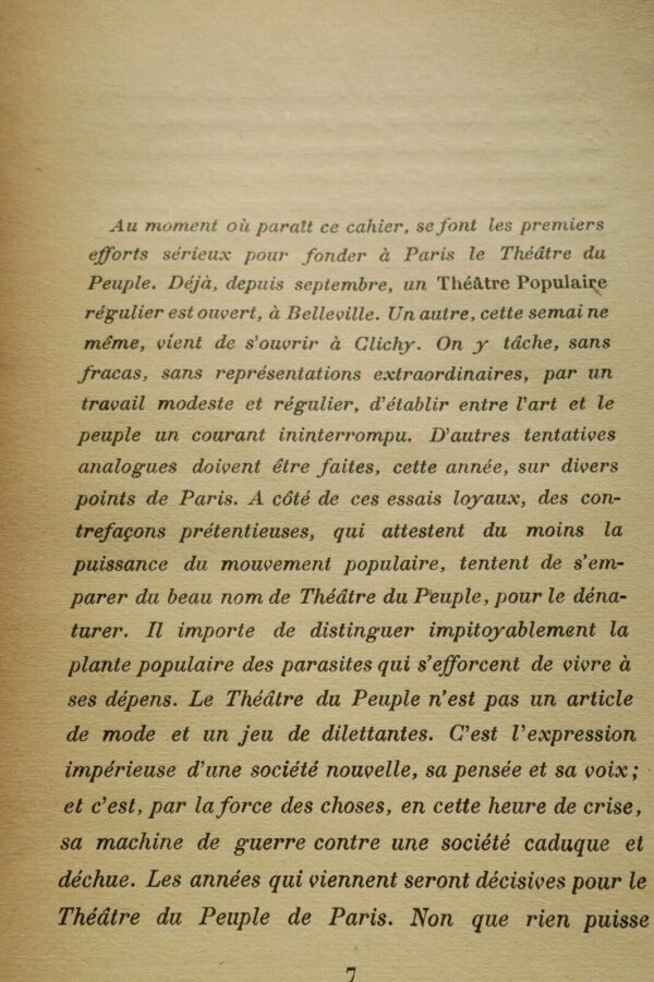 Romain ROLLAND Le Théâtre du Peuple aux Cahiers de la Quinzaine, 1903 – Image 8