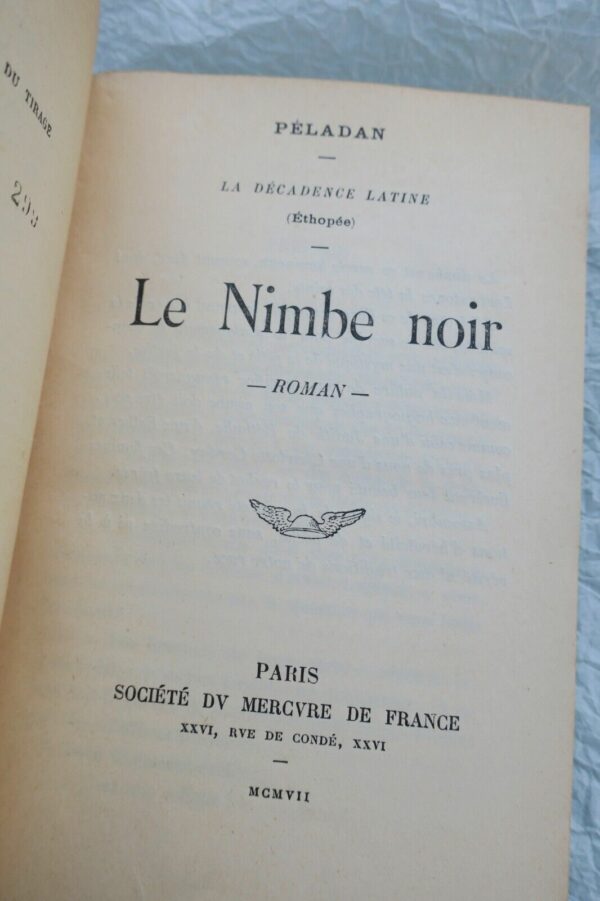 SAR PELADAN  Le Nimbe noir Roman 1907 EO nté – Image 9