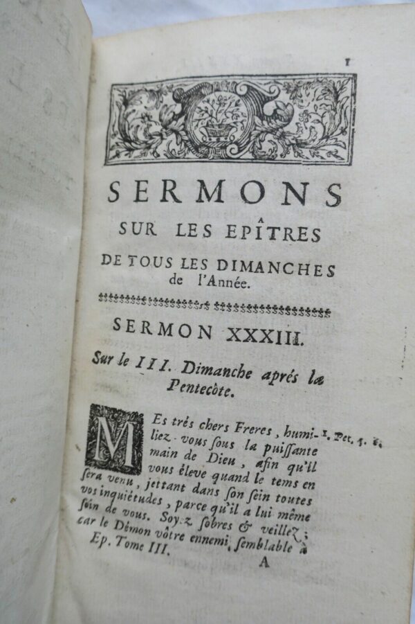 SERMONS sur les Epitres de tous les dimanches de l'année. A l'usage de ceux 1713 – Image 4