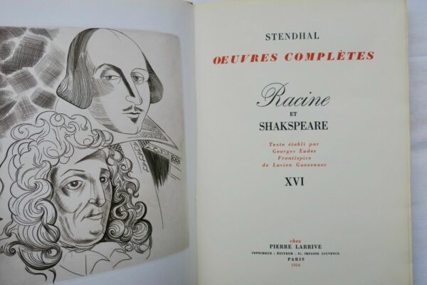 STENDHAL Volume XVI. Racine et Shakspeare – Image 5