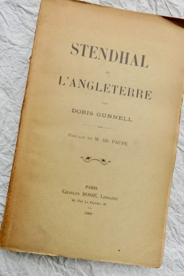 Stendhal et l'Angleterre. Préface de M. Ad. Paupe