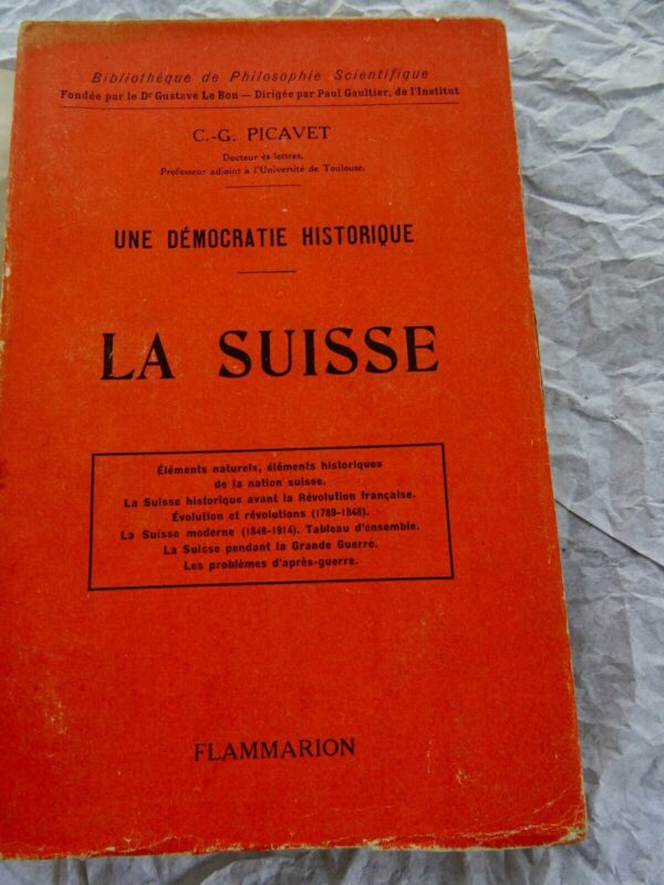 Suisse  démocratie historique La Suisse 1920