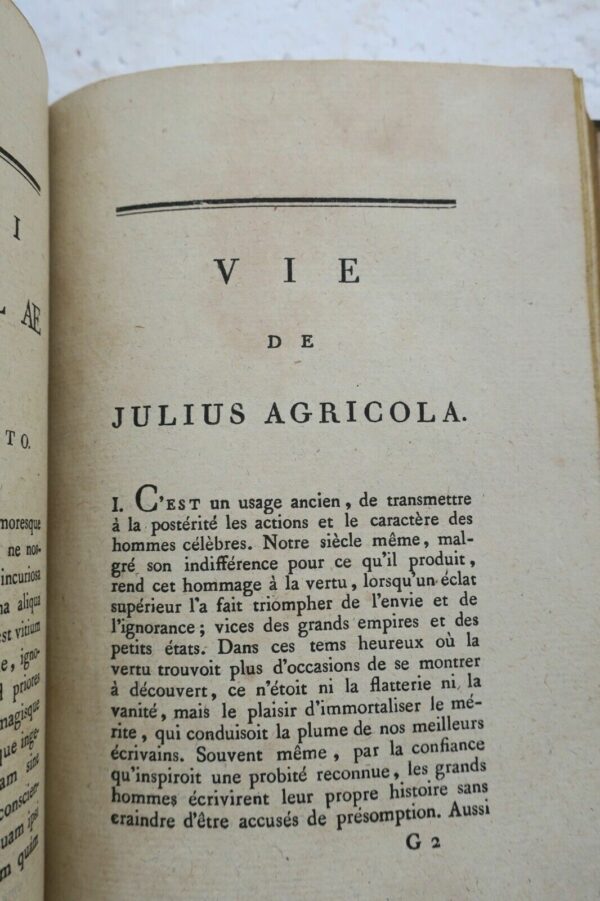 TACITE Vie d'Agricola, et des Moeurs des Germains ...1799 – Image 7