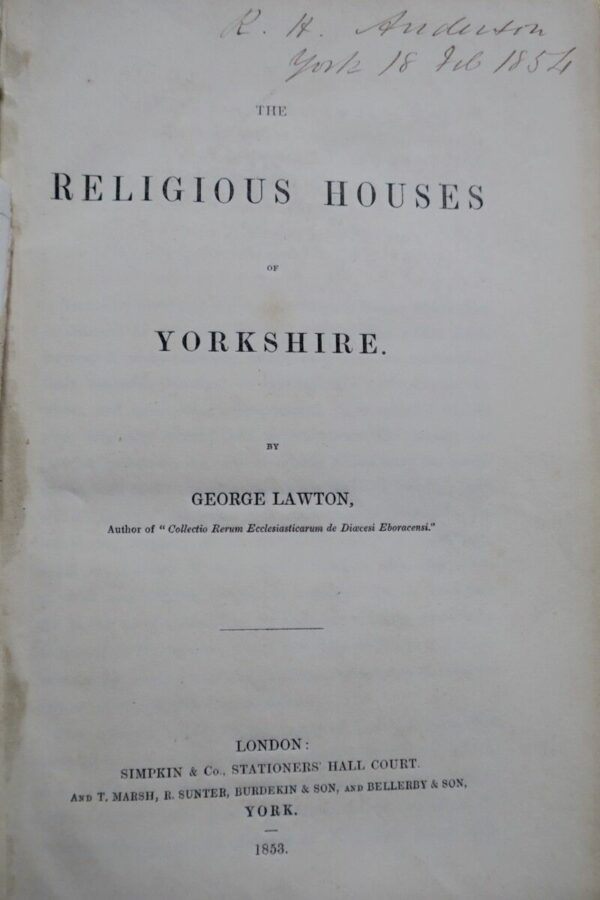 The religious houses of Yorkshire 1853 – Image 3