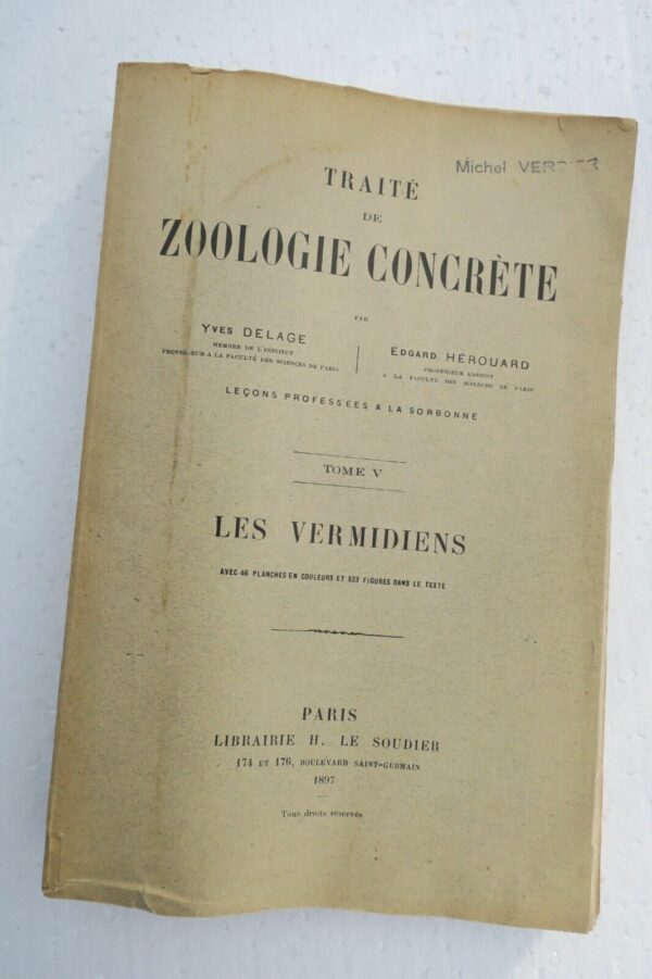 Traité de zoologie concrète. Tome V: Les vermidiens 1897 – Image 3