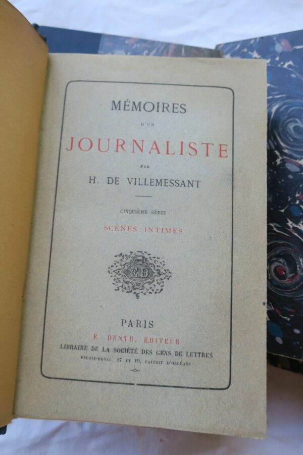 VILLEMESSANT Mémoires d'un Journaliste 1872 – Image 6