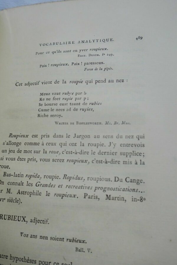 VILLON Le Jargon et Jobelin.. dictionnaire analytique du jargon 1889 – Image 7