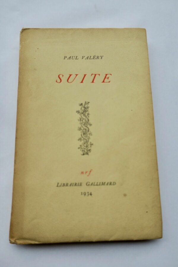 Valéry, Paul: Suite Gallimard, 1934