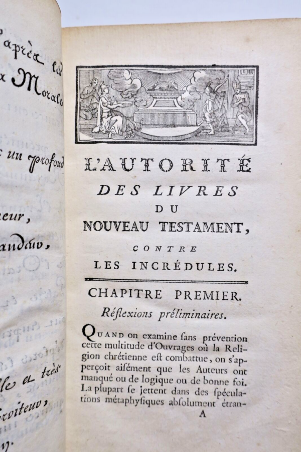 bible L'Autorité Des Livres du Nouveau Testament contre les incrédules 1775 – Image 4