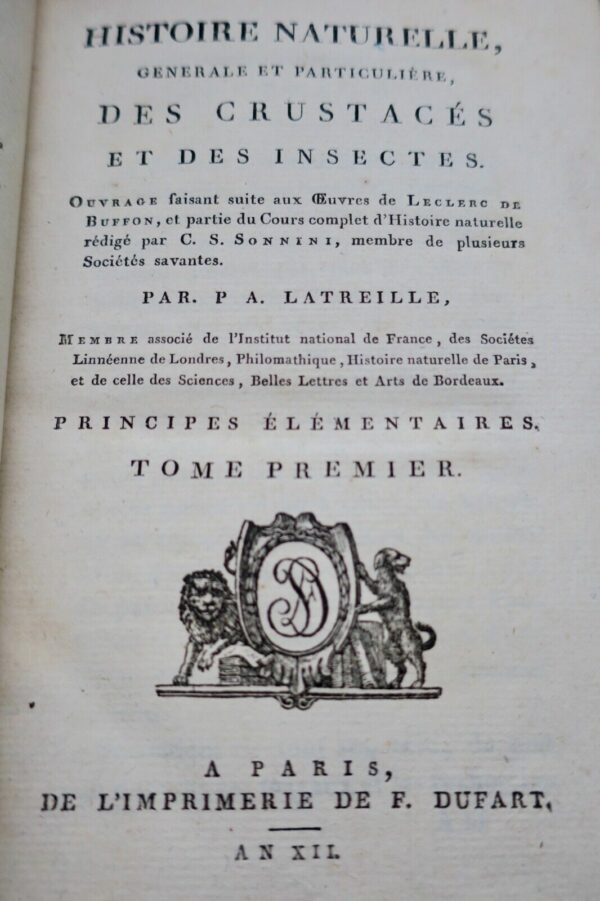 crustacés Histoire Naturelle.. des Crustacés et des insectes 1802 – Image 4