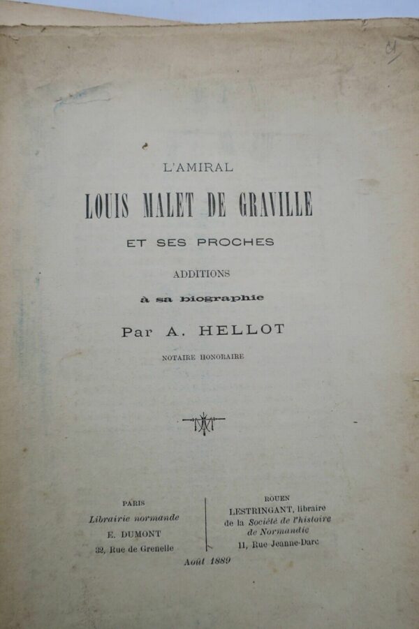 notice biographique sur louis Malet de Graville 1889 – Image 8