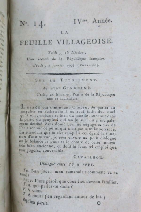 révolution La Feuille Villageoise 1793 – Image 7