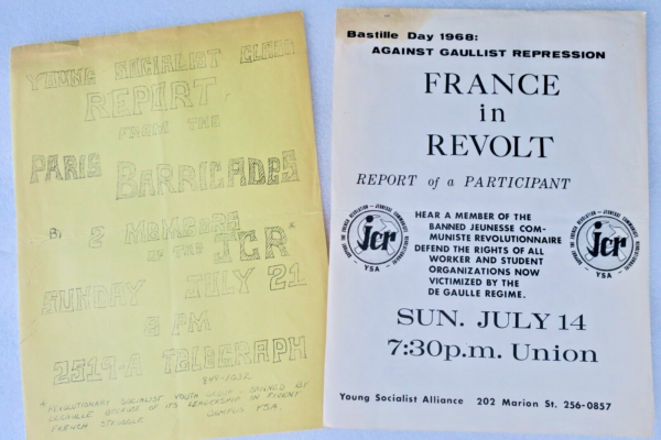 1968 FRANCE IN REVOLT JCR Bastille TRACT