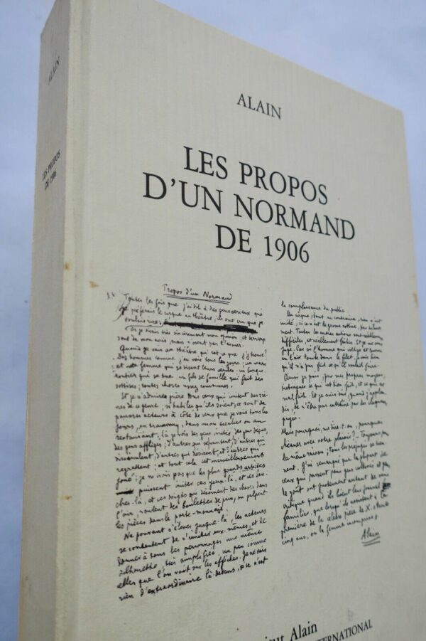 ALAIN Les propos d'un Normand de 1906