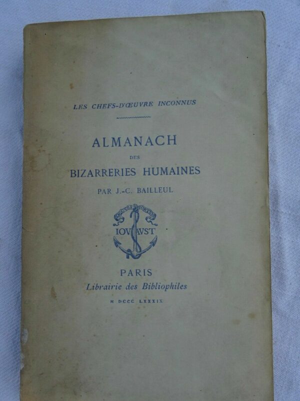 ALMANACH DES BIZARRERIES HUMAINES 1889 – Image 3