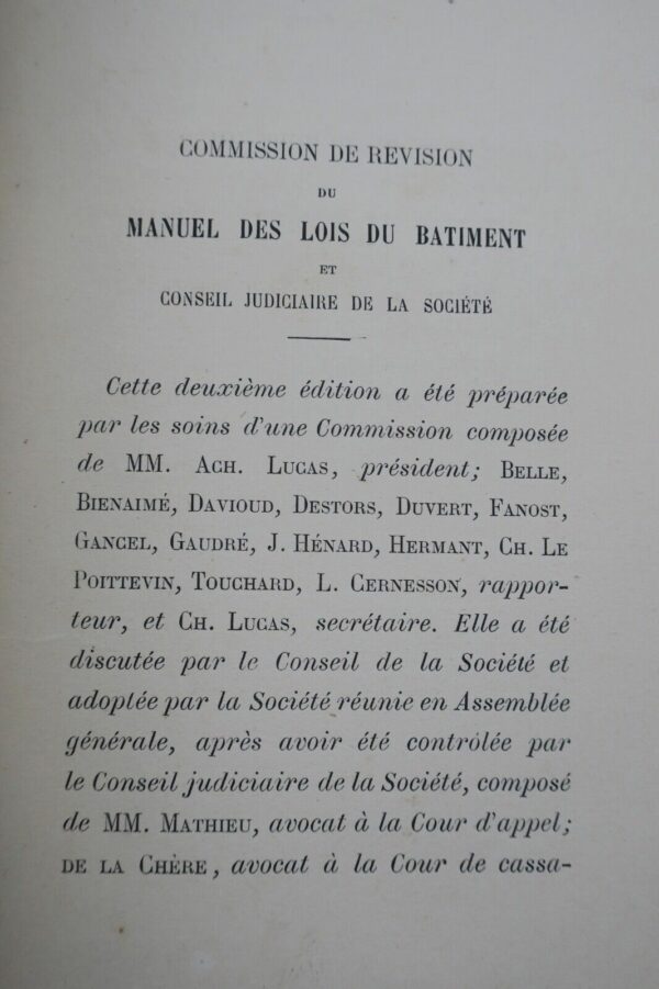 ARCHITECTURE  Manuel des lois du bâtiment 1870 – Image 12