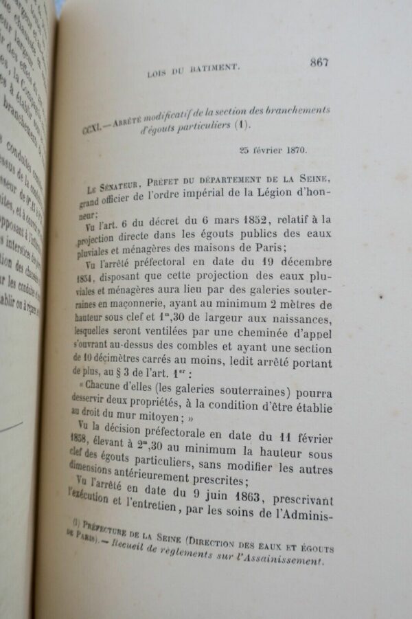 ARCHITECTURE  Manuel des lois du bâtiment 1870 – Image 5