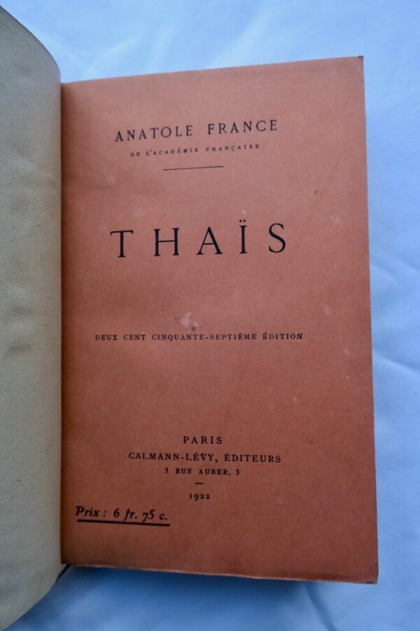 Anatole FRANCE Thaïs  1922 – Image 3