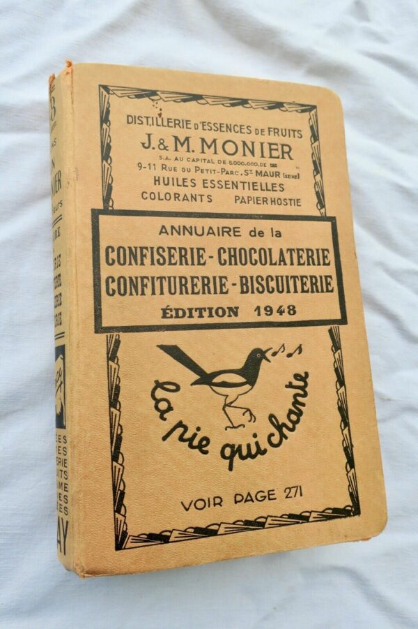 Annuaire des fabricants de confiserie chocolaterie confiturerie biscuiterie.1948