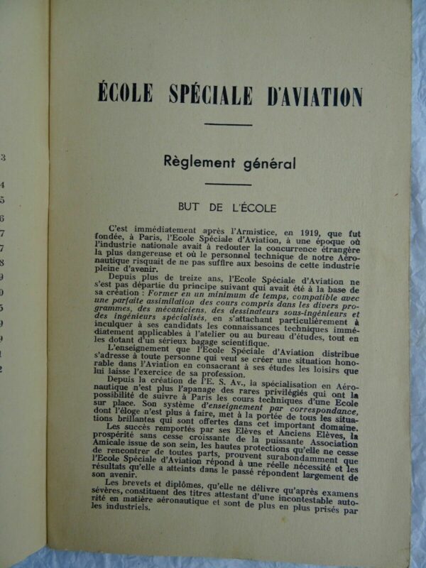 Aviation Réglement général et programme de l'ECOLE SPECIALE D'AVIATION – Image 6