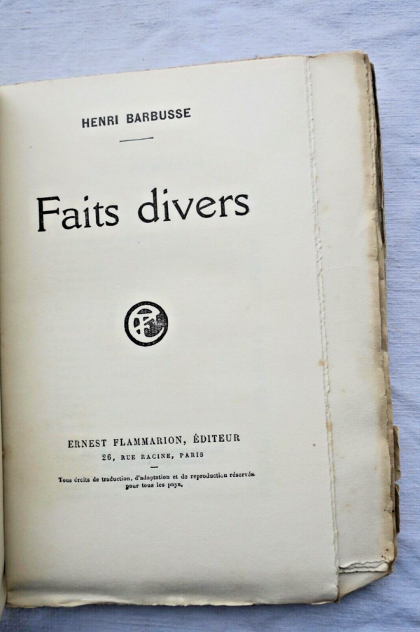 BARBUSSE FAITS DIVERS 1/ 15 sur vergé EO – Image 4