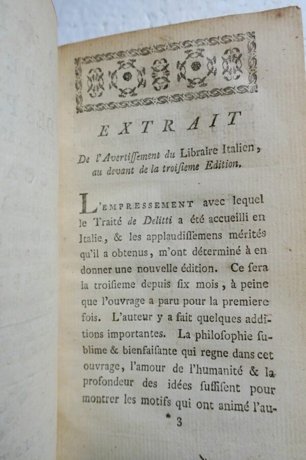 BECCARIA Traité des délits et des Peines 1771 – Image 9