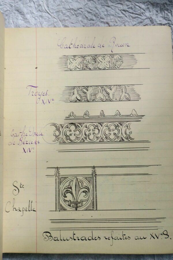 CAHIER MANUSCRIT architecture  histoire de l'art Tome II – Image 6