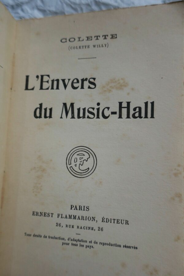 COLETTE L ENVERS DU MUSIC HALL 1913 – Image 7