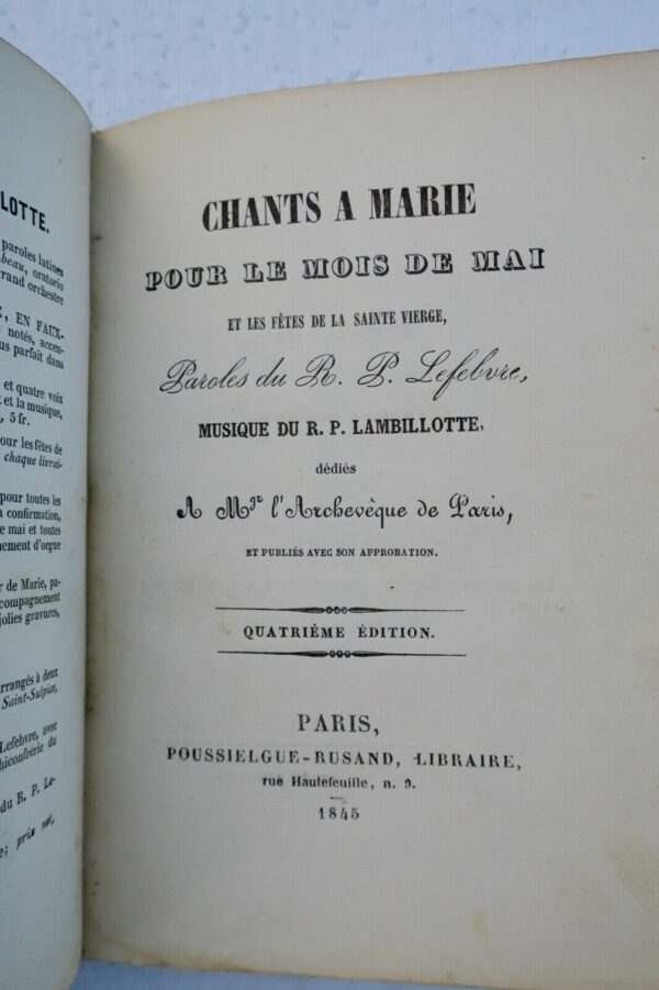 Chants à Marie. Cantiques pour le mois de mai..1845 – Image 8