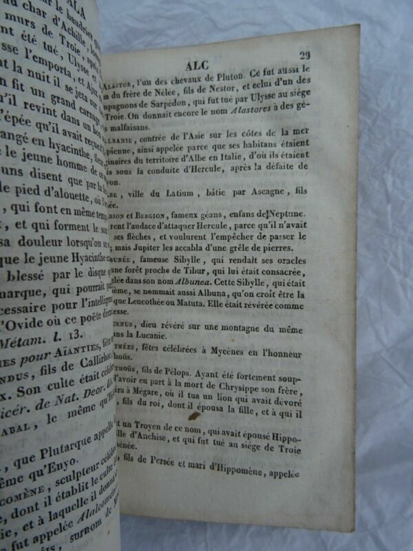 Chompré Dictionnaire Abrégé de la fable 1833 – Image 6