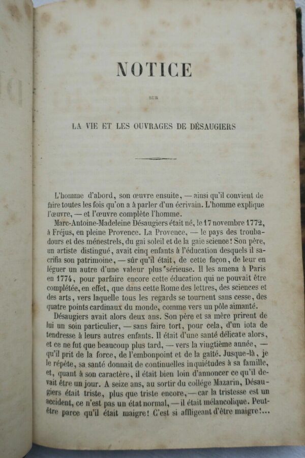 DESAUGIERS Chansons de DÉSAUGIERS 1859 – Image 10