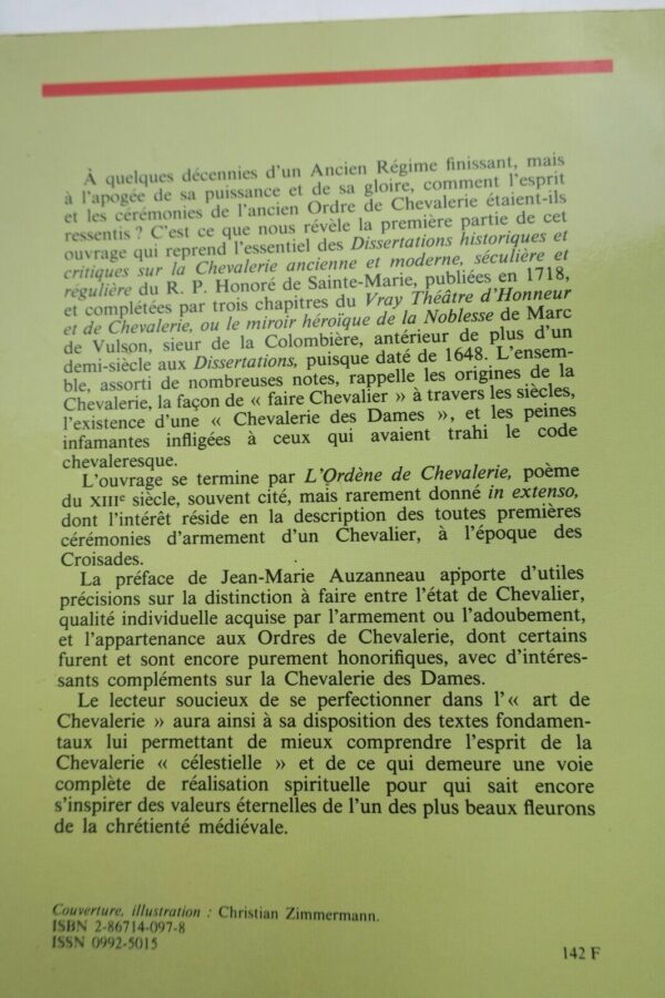 DISSERTATIONS SUR L'ANCIENNE CHEVALERIE – Image 3