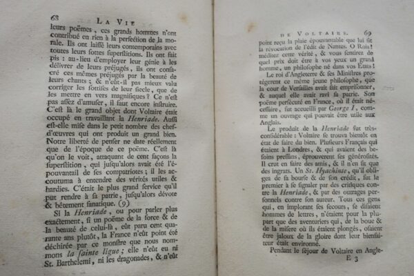 DUVERNET  La Vie de Voltaire. Genève, 1786 – Image 5