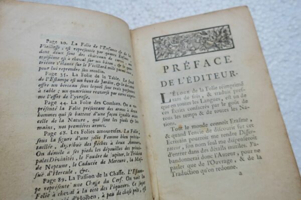 ERASMUS L’eloge de la folie, traduit du latin d’Erasme 1757 – Image 8