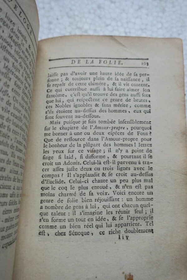 ERASMUS L’eloge de la folie, traduit du latin d’Erasme 1757 – Image 10